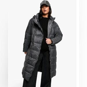 Maternity Pre & Postpartum 3 In 1 Puffer Coat With Extender Charcoal/Grey